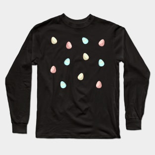 Easter Egg Pattern in Pastels Long Sleeve T-Shirt